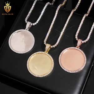 <span class=keywords><strong>Pendentif</strong></span> personnalisé avec <span class=keywords><strong>gravure</strong></span> <span class=keywords><strong>photo</strong></span>, bijou souvenir <span class=keywords><strong>pour</strong></span> <span class=keywords><strong>homme</strong></span>, moissanite VVS, argent sterling 925, certificat GRA - Product Image 4
