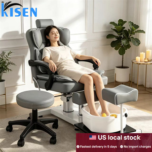 Sillón de Pedicura Eléctrico Moderno Kisen, Muebles de Salón de Lujo sin Tuberías, Sillón de Masaje para Manicura y Pedicura con Spa para Pies - Product Image 1