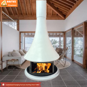 Chimenea <span class=keywords><strong>Colgante</strong></span> de Lujo con Fuego Real, <span class=keywords><strong>Estufa</strong></span> Decorativa de Leñ<span class=keywords><strong>a</strong></span> Personalizada para Interiores, Estilo OVNI, para Villas, Casas de Huéspedes y Hogares - Product Image 1