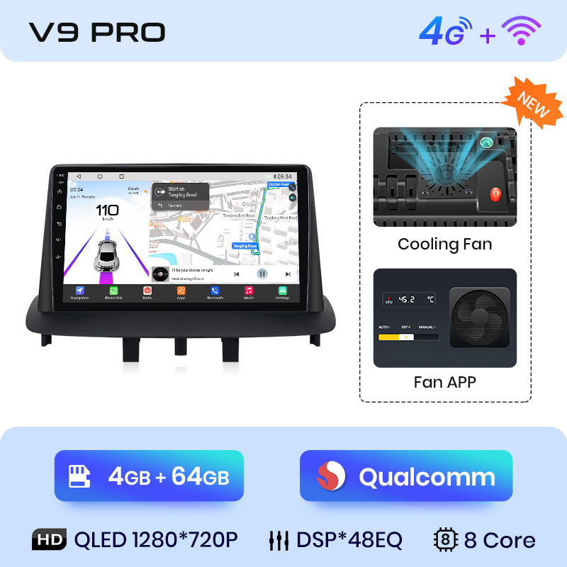 V9 Pro 4+64 Go, puce Qualcomm