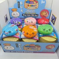 Акриловая сенсорная игрушка-антистресс: милый блестящий сквиш-пельмень с пароваркой