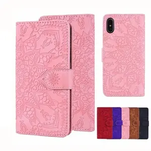 Fashion Wallet Leather Phone Case With Card Slot For IPhone 11 Pro Max XR X XS 8 7 6 6S Plus 5 5S Custom Flower Flip Skin Cover