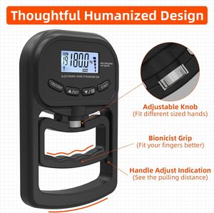 0-265LBS Handheld Dynamometer <b>Trainer</b> Hand Grip Manufacturer Strength Tester Meter Sports Arm Strengthener Exerciser - Product Image 2