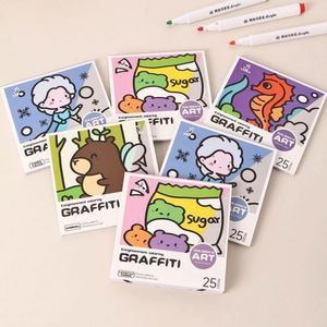 Livre de coloriage portable pour enfants avec album de peinture, mini-aquarelle et notes autocollantes - Product Image 3