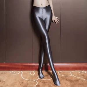 Leggings da <span class=keywords><strong>Donna</strong></span> Sexy Effetto Olio Lucido, Pantacollant Allenamento <span class=keywords><strong>Lucidi</strong></span> ed Elasticizzati per Palestra, Balletto, Danza, Yoga, Medias Para Mujer - Product Image 3