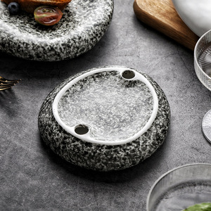 Piatti in Ceramica da 6/8/10 Pollici <span class=keywords><strong>per</strong></span> Hotel e Ristoranti, Design Giapponese con Motivo Granito, <span class=keywords><strong>per</strong></span> Feste, Dessert e Sushi - Product Image 5