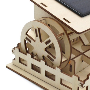 Solar Powered Wooden Water Mill Kit For Science Education <b>Model</b> <b>Building</b> Toy 7-9 Years Old - Product Image 4