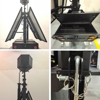Tour d'éclairage solaire de 6 m montée sur remorque avec caméra de surveillance CCTV pour la sécurité des chantiers de construction