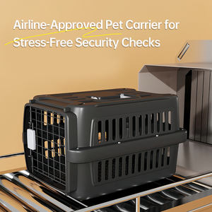 Cage de transport PP Kennels Classic avec fermeture à bouton, <span class=keywords><strong>porte</strong></span> en fil métallique roulante, pour <span class=keywords><strong>chat</strong></span> et chien, approuvée par les compagnies <span class=keywords><strong>a</strong></span>ériennes, durable, écologique, luxueuse - Product Image 6