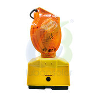 Feu de signalisation solaire ambre LB-6000, lampe de barricade LED simple/double face, modes d'éclairage multiples, position de commutation personnalisable, matériau PC