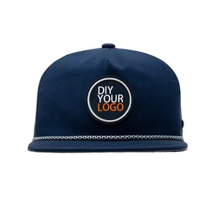 Gorra de Béisbol Personalizada de 5 Paneles, 100% Poliéster, con Logotipo, Cierre de Cuerda, Estilo Trucker, Deportiva, Ajustable, Impermeable, con Perforaciones Cortadas a Láser - Product Image 3