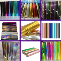 Rouleaux de film de transfert thermique thermocollants flexibles étanches en vinyle métallique de couleur vente en gros