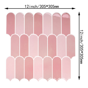 2022 Beliebtes Design Rosa 3D Abzieh- und Aufkleb-Selbstklebende Wandfliesen - Product Image 2