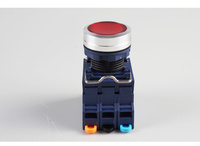 Huaqingjun bouton Transparent avec Led rouge Reset Metal Head NO NC interrupteur à bouton poussoir pour PLC