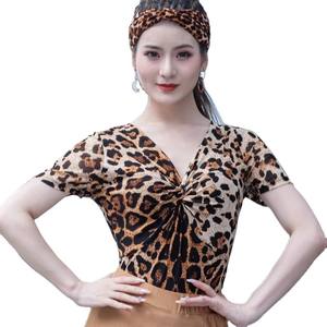 Zy9972 Top da Ballo Latino di Alta Qualità per Donne e Ragazze, <span class=keywords><strong>Sexy</strong></span> in Pizzo con Stampa Leopardata - Product Image 2