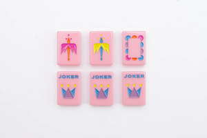 ชุดไพ่นกกระจอกอเมริกันสุดหรู 160 ชิ้น แบบแผ่นเดียว แกะสลักอะคริลิคสีชมพู งานศิลปะชั้นเยี่ยม เหมาะสำหรับงานเลี้ยง ของขวัญสุดหรู - Product Image 2