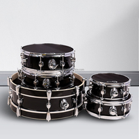 Ensemble de batterie acoustique portable pour adultes, 7 pièces, jazz, snare, tom, basse, kick, 5 tambours, 3 cymbales, double niveau, chambre en érable, professionnel