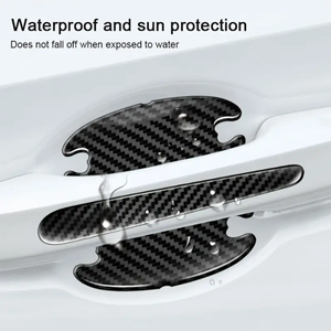 8pcs/set Stiker Pelindung Gagang Pintu Mobil Tekstur Serat Karbon Anti Gores Film Pelindung Gagang Mobil - Product Image 3