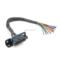 Kabel Ekstensi OBD 2 16pin J1962 OBD2 Male ke Female untuk Diagnostik Mobil, Peralatan Otomotif, Konektor OBD 2, Kabel Harness