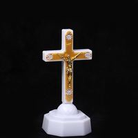 Lampe LED électronique en forme de petite croix, jésus Christ, pour une décoration de la maison, veilleuse, scintillante, objets sacré, 1 pièce