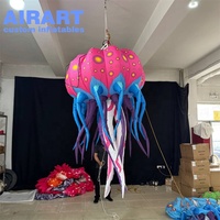 Suspendre la décoration Animal Mascotte Gonflable rose Méduse Ballon à vendre