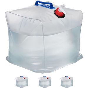 20L PVC Large Collapsible Drinking <strong>Water</strong> Bag 5 Gallon Foldable Plastic <strong>Water</strong> <strong>Container</strong> Bottle for Camping <strong>with</strong> <strong>Tap</strong> - Product Image 1