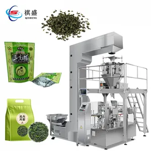 Máquina de envasado y pesaje de bolsas de té prefabricadas, máquina de embalaje Vertical para Doypack con soporte de cremallera, bolsa plana vacía