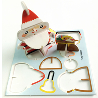 Cadeau de noël Jouets Enfants Ornements De Noël Assembler puzzle BRICOLAGE Papier Puzzle 3D noël puzzle pour les enfants