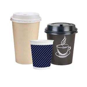 Custom 9Oz High Quality Business Home Party, Cups Single Poly Paper Cup Printed Disposable White Paper Cups For Hot Drinks/