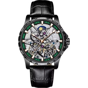 Envío Directo: Reloj de Pulsera Casual para Hombre AILANG, Mecánico Automático con Tourbillon, Esfera Esqueletizada, Correa de Cuero, Resistente al Agua - Product Image 2