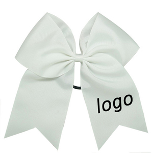 7 Inch Wholesale Elastic <strong>Hair</strong> <strong>Band</strong> OEM/ODM Customized Logo <strong>Hair</strong> Bows <strong>Girls</strong> Ponytail Holder Cheer Bows - Product Image 1