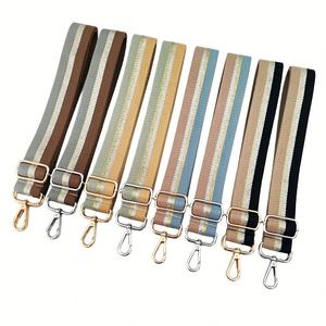Nouveau fil métallique de couleur épaissie rayé large épaule réglable bandoulière longue sac à main accessoires sangle - Product Image 1