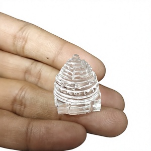 Figura de Cuarzo Transparente Natural con Shree Yantra, Tallada a Mano, Adorno Espiritual para el Hogar o Regalo - Product Image 4