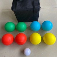 Ensemble de boules de pétanque en plastique lumineuses à LED, 8 pièces, mini-boules colorées pour jeux de plage et de jardin