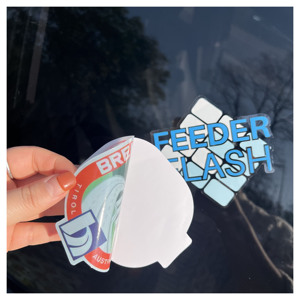 UV resiste PVC spesso proteggere all'interno di utilizzare la faccia anteriore con stampa invertita appiccicosa per essere visto dall'esterno del finestrino dell'auto all'interno dell'adesivo - Product Image 3