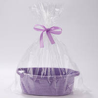 Petit panier de rangement en corde de coton tissée en forme de cœur, écologique, durable, panier cadeau mignon pour l'organisation et la décoration