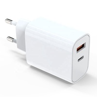 Cantell FCC 2023 nouveauté PD 20W USB A Type C chargeur mural à deux ports avec câble QC3.0 charge rapide 38W adaptateur USB US/EU