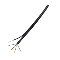Câble UTP Cat5e en acier de 305 m, 24 AWG, 4 paires, 100 MHz, CMR, extérieur, FTTH, avec messager en acier