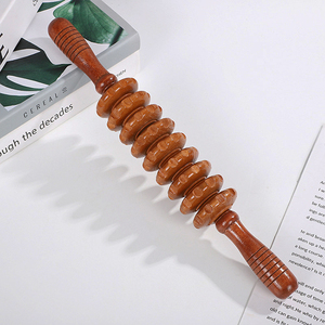 Rodillo de Madera para Masaje Corporal, 9 Ruedas, Venta Caliente, Herramienta de Terapia de Celulitis, Masajeador de Espalda de Madera, Rodillo Dérmico de Madera para Cuello, Piernas y Brazos - Product Image 3