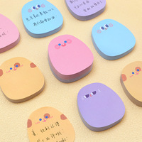 Lot de 60 blocs-notes autocollants mignons avec émoticônes de dessins animés pour étudiants