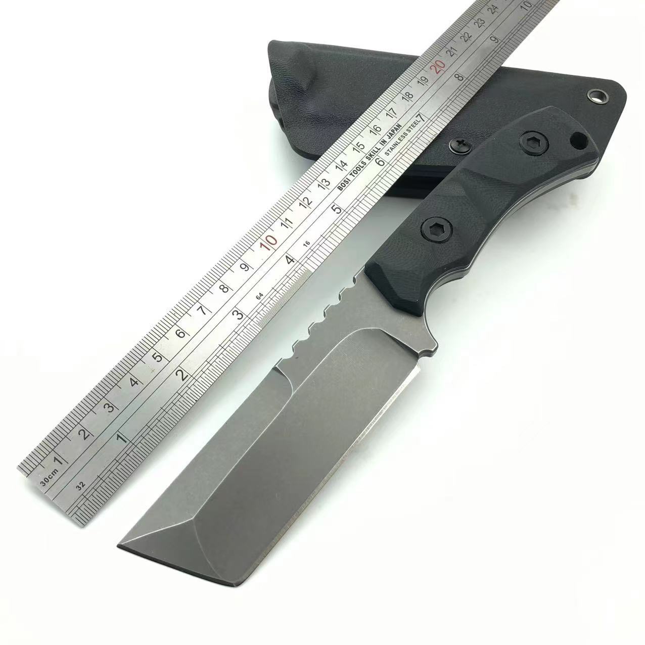 Походные ножи с рукояткой G10, боевой тактический охотничий нож с ножнами Kydex