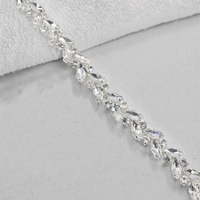 Chaîne de strass en cristal œil de cheval de 1,5 cm en gros, à coudre ou thermocollants, pour décorations DIY de sacs, vêtements, chaussures et accessoires