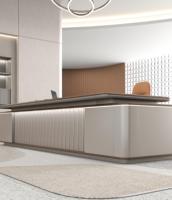 Bureau de direction en bois de luxe ergonomique minimaliste moderne de haute qualité, design écologique et durable pour les managers, les avocats, les PDG