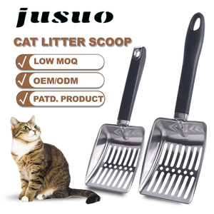 Jusuo Long, pelle à <span class=keywords><strong>litière</strong></span> ergonomique pour <span class=keywords><strong>chat</strong></span>, en acier inoxydable, accessoire de nettoyage facile pour <span class=keywords><strong>litière</strong></span> de <span class=keywords><strong>chat</strong></span> - Product Image 1