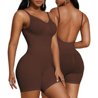Gaine Amincissante Sculpte-Fesses Culotte Effet Ventre Plat Body Sans Bretelles Jambe Intégrée