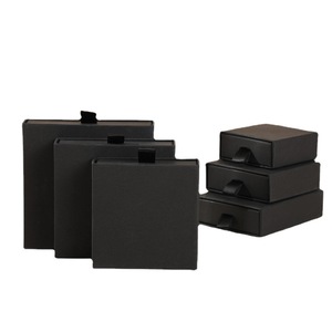 Boîtes en velours et plastique pour bijoux, coffret cadeau pour ensemble de bijoux avec logo personnalisé - Product Image 5