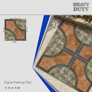 Carreaux de sol extérieurs en porcelaine vitrifiée rustique antidérapants numériques 40x40cm, 12mm, haute résistance - Product Image 4