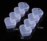Boîte de rangement transparente multi-compartiments en forme d'ours pour bijoux, étui organisateur en plastique PP pour élastiques à cheveux et boucles d'oreilles, boîte d'emballage en gros