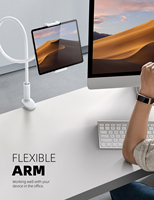 Support de tablette robuste Lamicall LS07 OEM en métal avec bras flexible pour lit et tablette, sans affaissement, support paresseux à pince, prêt à être expédié