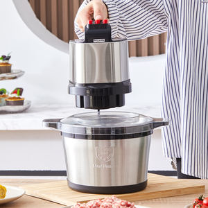 Hachoir électrique domestique 3 en 1 pour <span class=keywords><strong>viande</strong></span> <span class=keywords><strong>et</strong></span> légumes, grand hachoir à trancheuse automatique de 6L avec grande capacité - Product Image 1